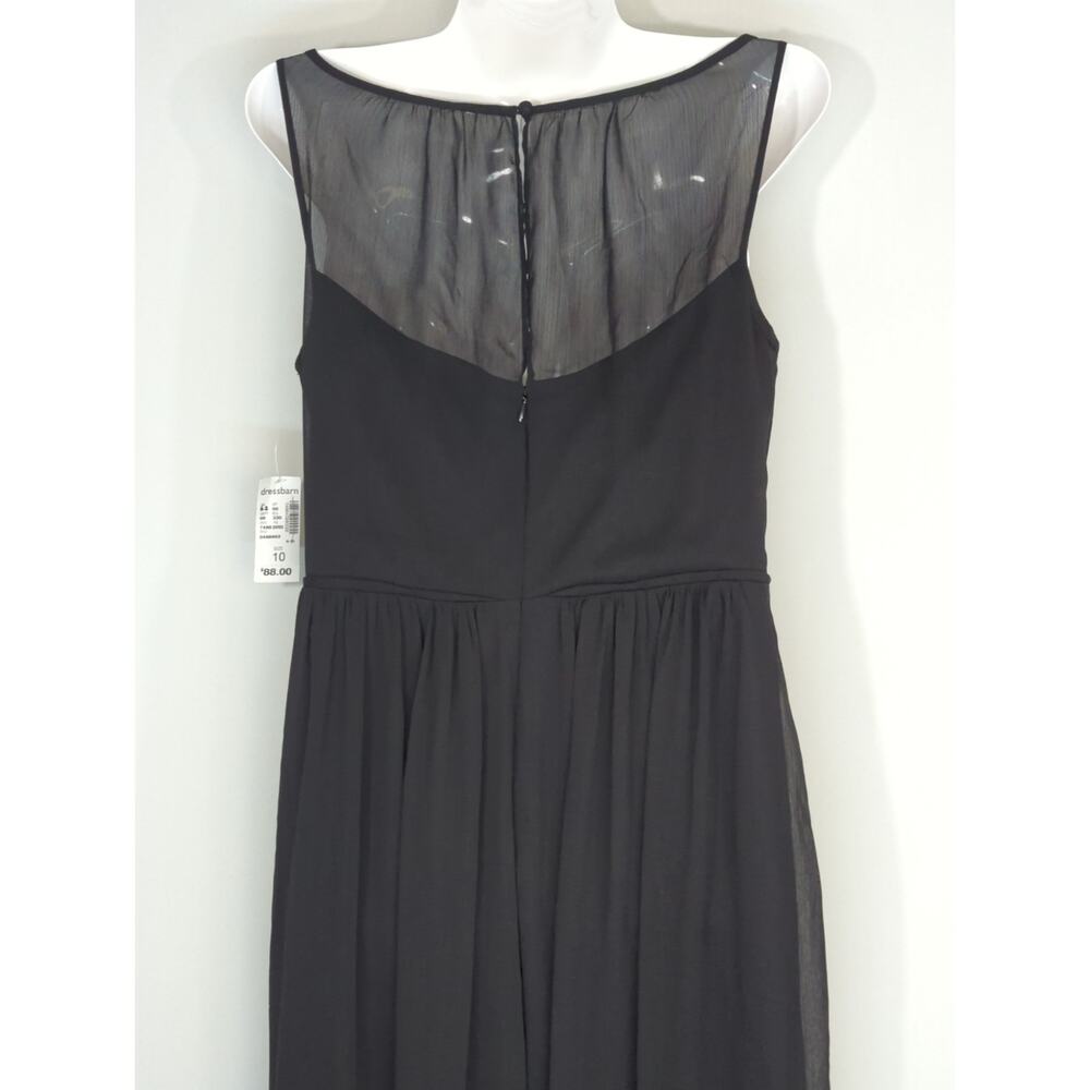 Dressbarn RSVP Black Cocktail Gown - Size 10 - Chiffon Halter‎ Long Formal NWT - Picture 6 of 11